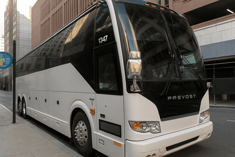 a Charter Bus Rental Redmond coach bus