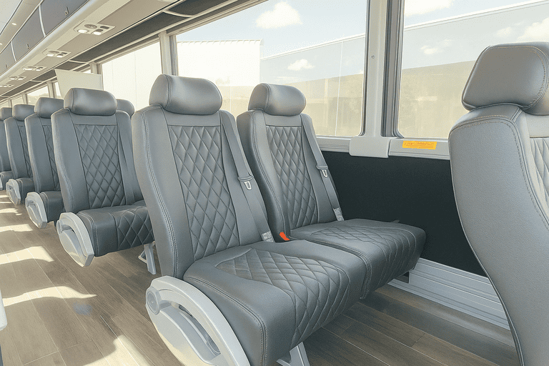 interior of Charter Bus Rental Redmond charter bus